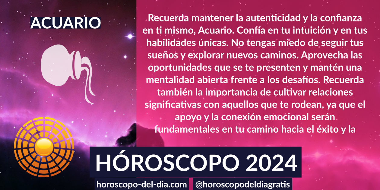 Acuario Horóscopo 2023 Horoscopo del dia