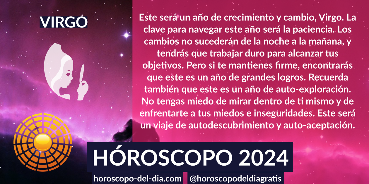 Virgo Horóscopo 2024 Horoscopo del dia